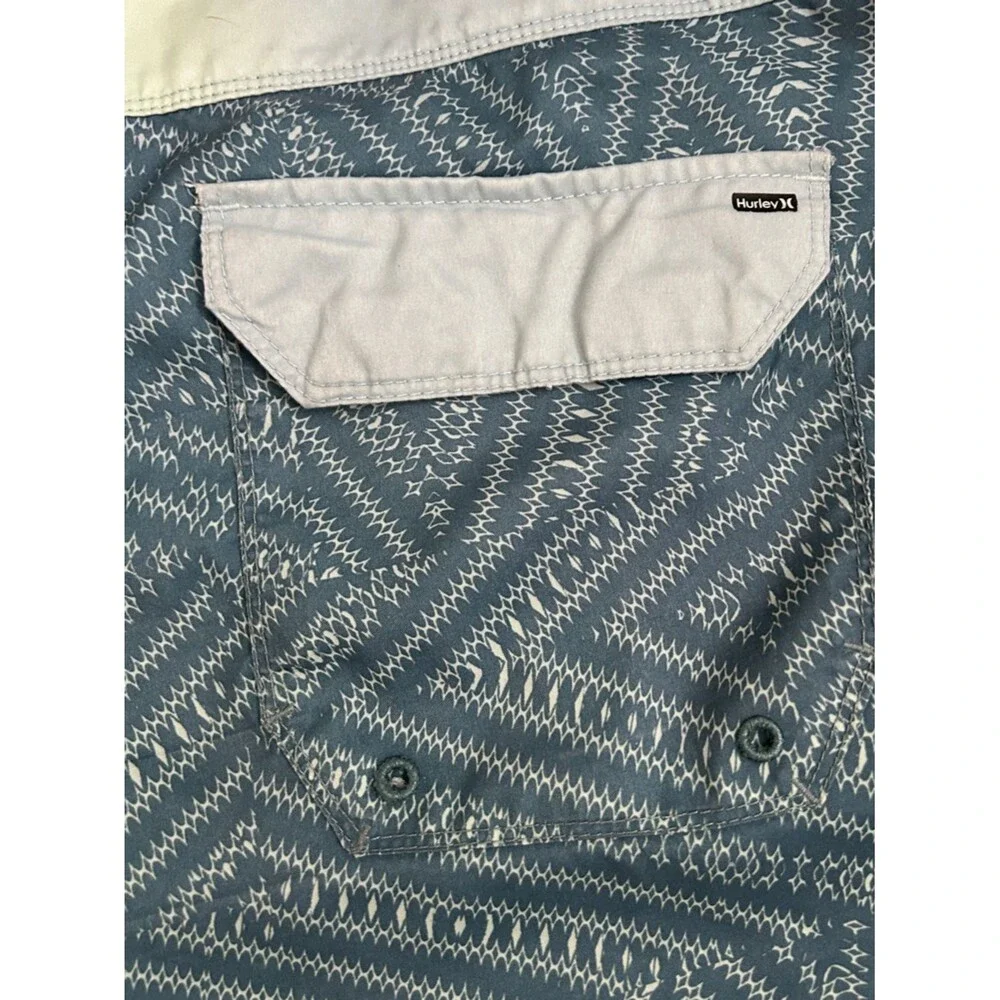 Hurley Board Shorts Green and Light Blue Men's Swim Trunks Pair Size 40 XL